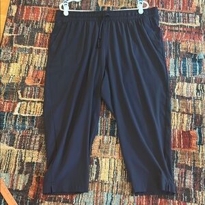LIKE NEW Talbots Dark Navy Blue Athleisure lightweight capris - XL PETITE.
